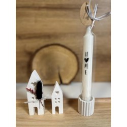 Geschenkset Häuser mit Kerzenhalter